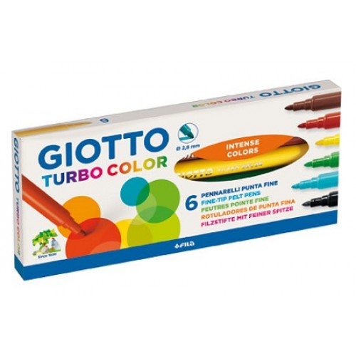 ΜΑΡΚΑΔΟΡΟΙ GIOTTO ΤURΒΟ CΟLΟR 6 ΧΡΩΜΑΤΩΝ (415000)