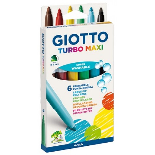 ΜΑΡΚΑΔΟΡΟΙ GIOTTO TURBO ΜΑΧΙ 6 ΧΡΩΜΑΤΩΝ (453000)