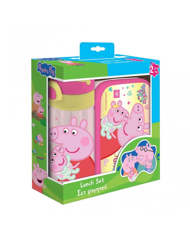 MUST TEAM ΣΕΤ ΦΑΓΗΤΟΔΟΧΕΙΟ PP 800ML & ΠΑΓΟΥΡΙ PP 500ML PEPPA PIG (482859)