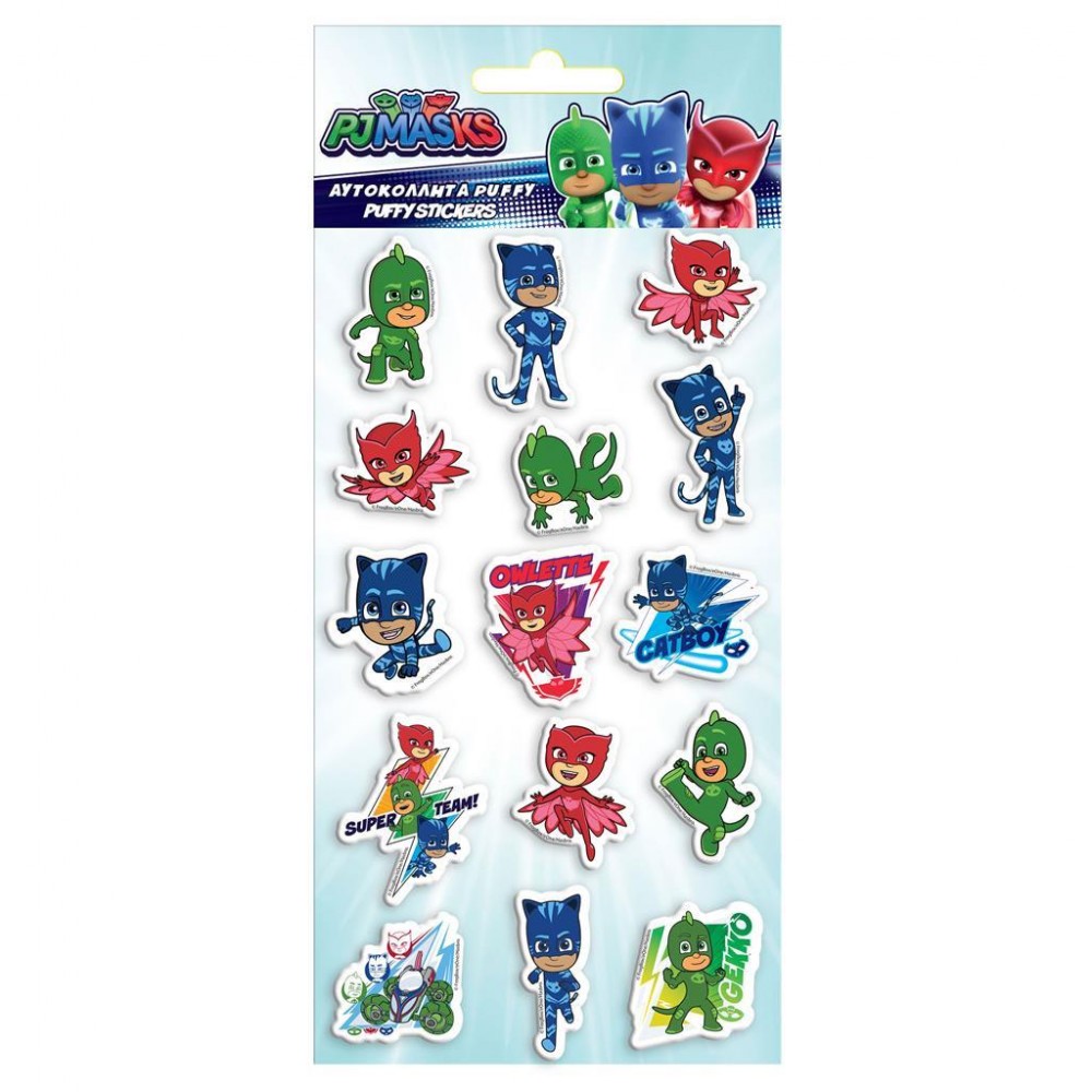 ΑΥΤΟΚΟΛΛΗΤΑ PUFFY 10X22EK PJ MASKS (484292)