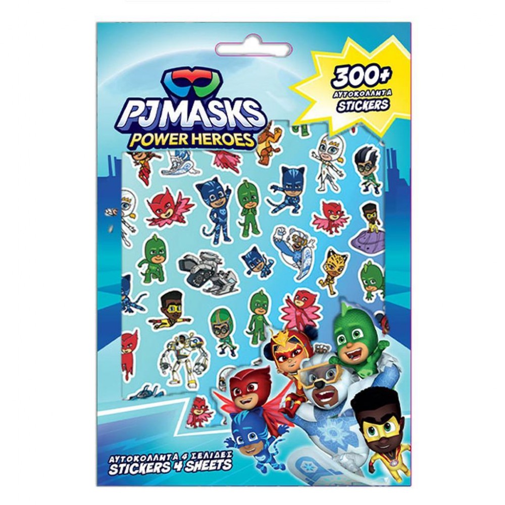 ΑΥΤΟΚΟΛΛΗΤΑ 300ΤΕΜ ΜΠΛΟΚ 14,5Χ21,5ΕΚ PJ MASKS (484309)