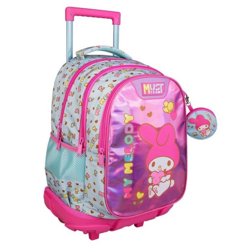 MUST TROLLEY ΔΗΜΟΤΙΚΟΥ 34X20X44 3ΘΗΚΕΣ MY MELODY ΓΑΛΑΖΙΟ (490185)