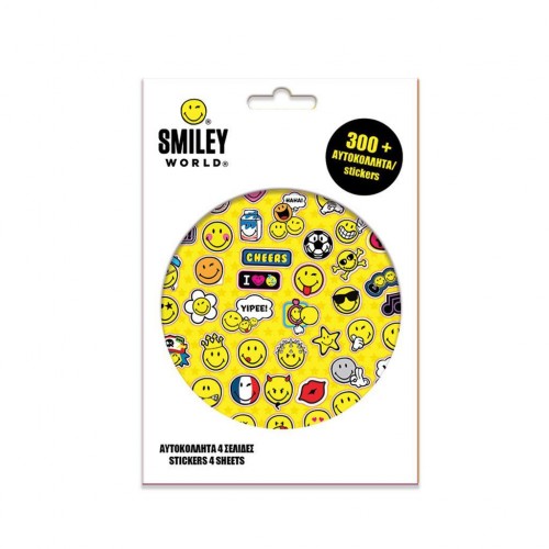 ΑΥΤΟΚΟΛΛΗΤΑ 300ΤΕΜ ΜΠΛΟΚ 14,5Χ21,5ΕΚ SMILEY (504975)