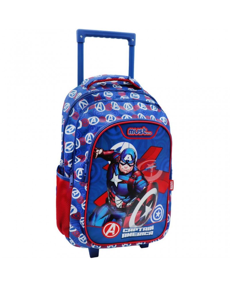 MUST TROLLEY ΔΗΜΟΤΙΚΟΥ 34X20X44 3ΘΗΚΕΣ CAPTAIN AMERICA (506217)