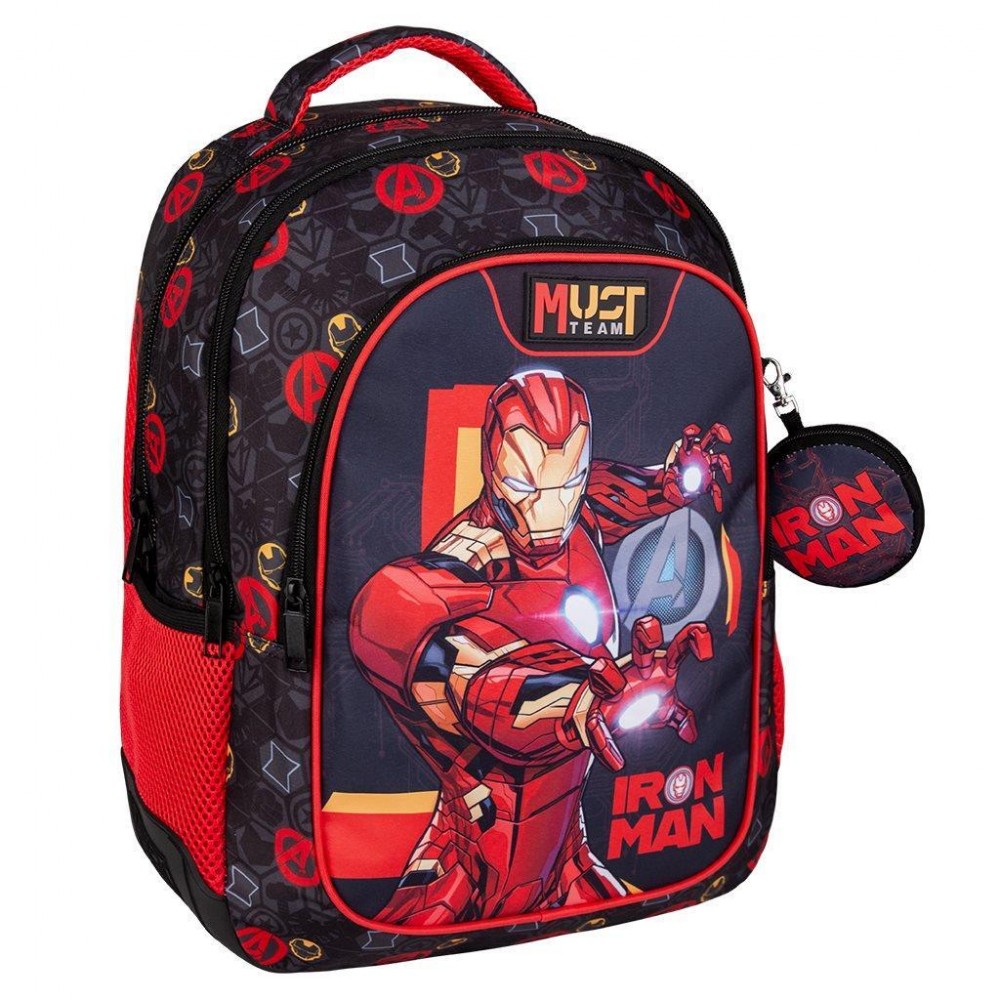 MUST ΣΑΚΙΔΙΟ ΔΗΜΟΤΙΚΟΥ 32X18X43 3ΘΗΚΕΣ IRON MAN (506280)