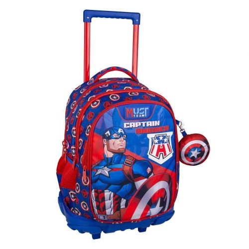 MUST TROLLEY ΔΗΜΟΤΙΚΟΥ 34X20X44 3ΘΗΚΕΣ CAPTAIN AMERICA (506311)