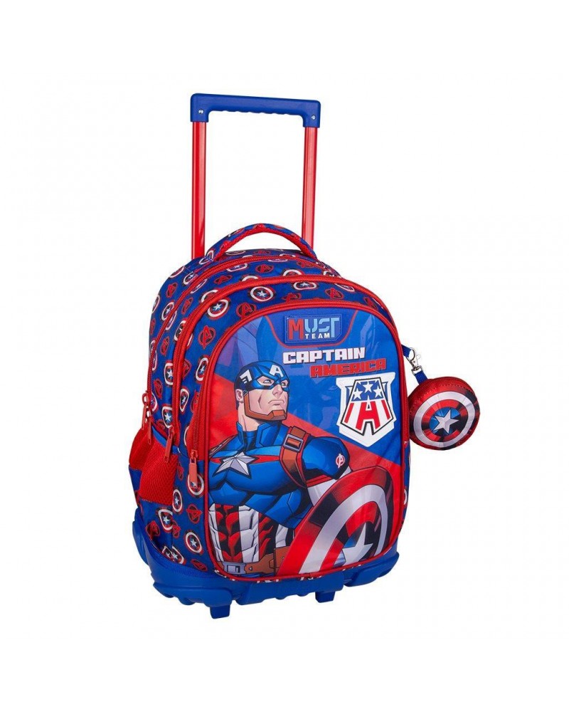 MUST TROLLEY ΔΗΜΟΤΙΚΟΥ 34X20X44 3ΘΗΚΕΣ CAPTAIN AMERICA (506311)