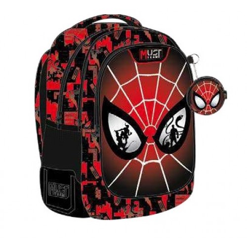 MUST ΣΑΚΙΔΙΟ ΔΗΜΟΤΙΚΟΥ 32X18X43 3ΘΗΚΕΣ SPIDERMAN EYES (508498)