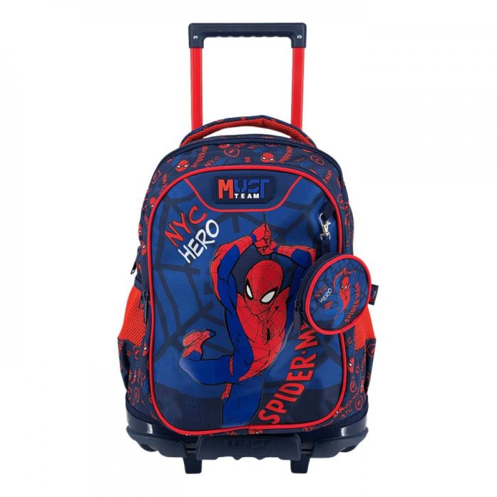 MUST TEAM TROLLEY ΣΧΟΛΙΚΟ 34Χ20Χ44ΕΚ 3ΘΗΚΕΣ SPIDERMAN NYC HEROES (508817)