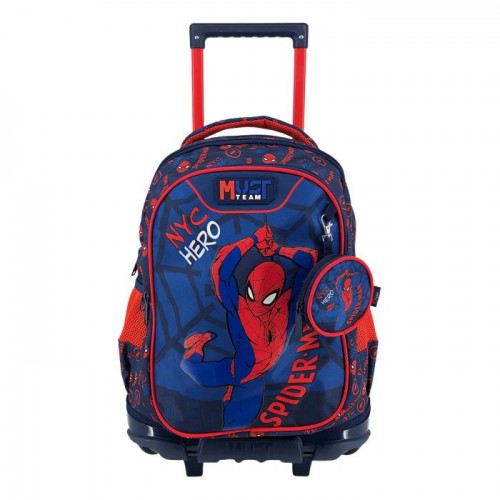 MUST TEAM TROLLEY ΣΧΟΛΙΚΟ 34Χ20Χ44ΕΚ 3ΘΗΚΕΣ SPIDERMAN NYC HEROES (508817)