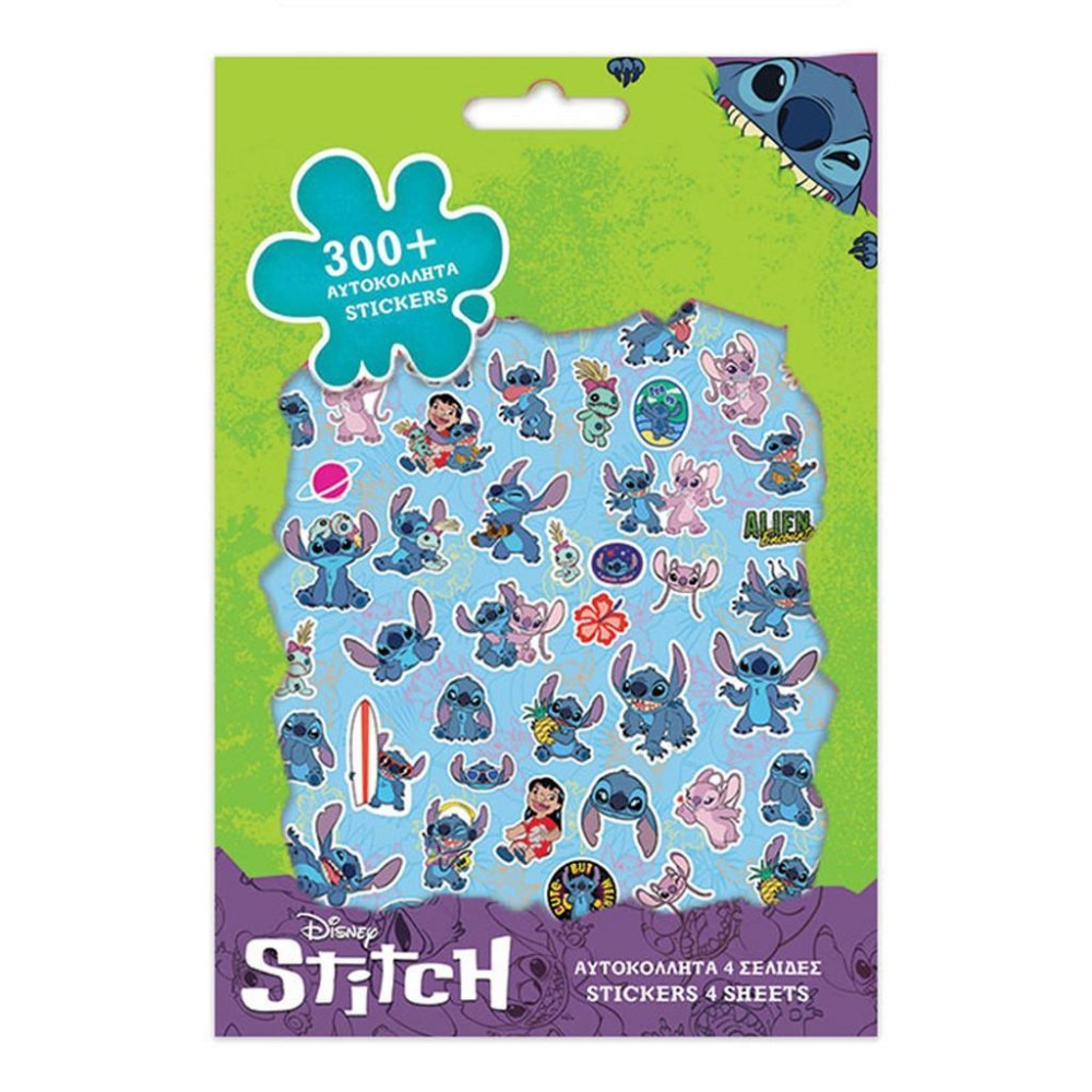 ΑΥΤΟΚΟΛΛΗΤΑ 300ΤΕΜ ΜΠΛΟΚ 14,5Χ21,5ΕΚ LILO&STITCH (564546)