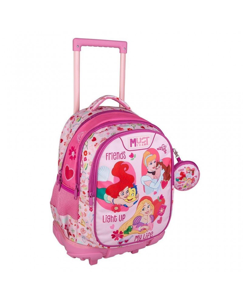 MUST TROLLEY ΔΗΜΟΤΙΚΟΥ 34X20X44 3ΘΗΚΕΣ PRINCESS FRIENDS LIGHT UP MY LIFE (565040)