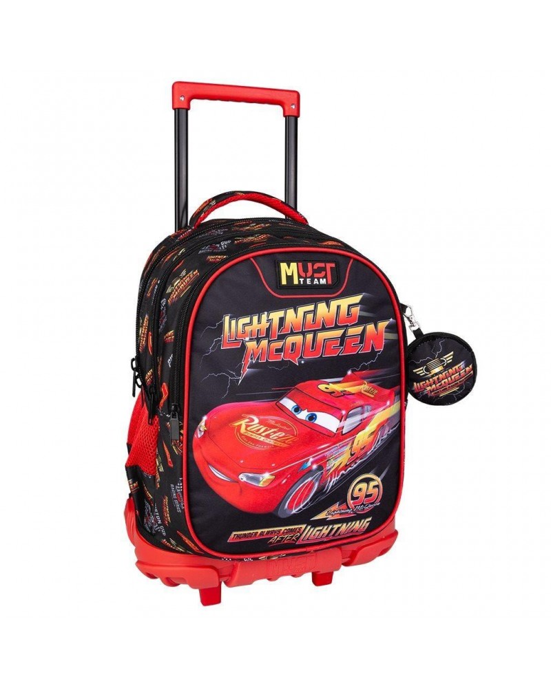 MUST TEAM TROLLEY ΣΧΟΛΙΚΟ 34Χ20Χ44ΕΚ 3ΘΗΚΕΣ CARS LIGHTNING MCQUEEN (565044)