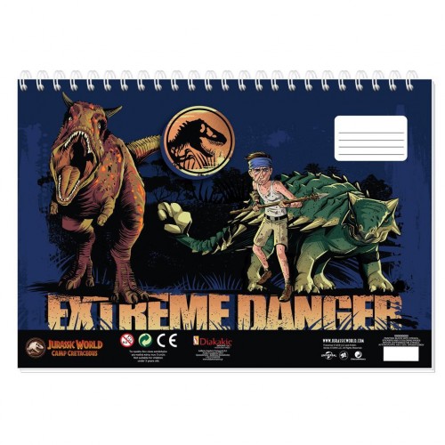 ΜΠΛΟΚ ΖΩΓΡΑΦΙΚΗΣ  JURASSIC 23X33EK 40ΦΥΛΛΑ 2 ΣΧΕΔΙΑ (570785)