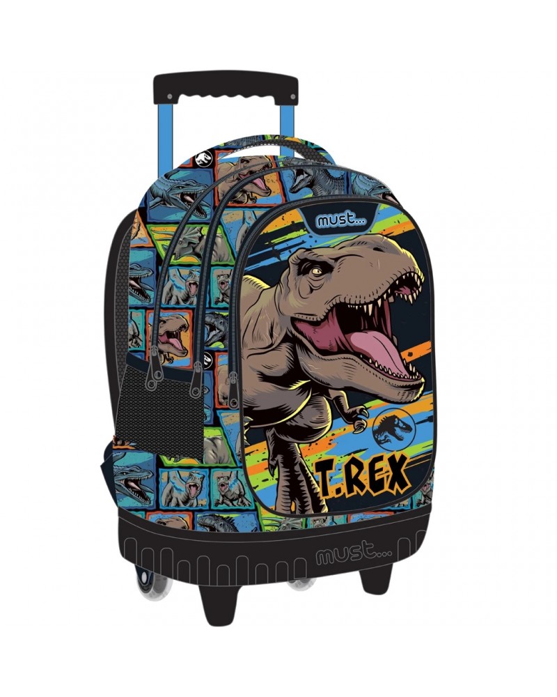 MUST TROLLEY ΔΗΜΟΤΙΚΟΥ 34x20x44 3ΘΗΚΕΣ JURASSIC WORLD (570981)