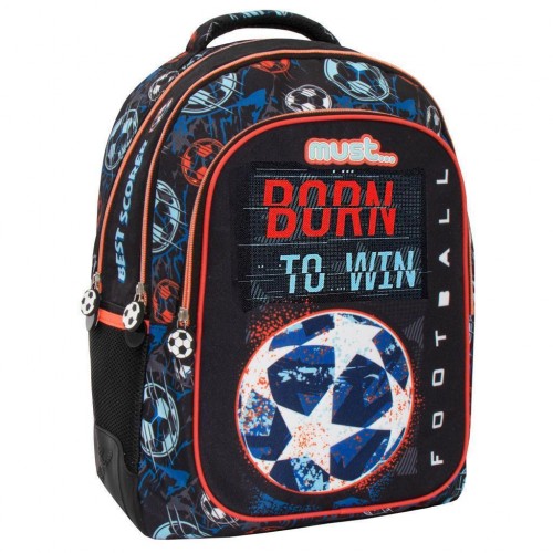 MUST ΣΑΚΙΔΙΟ ΔΗΜΟΤΙΚΟΥ 28Χ15Χ43 BORN TO WIN 3 ΘΗΚΕΣ (584974)