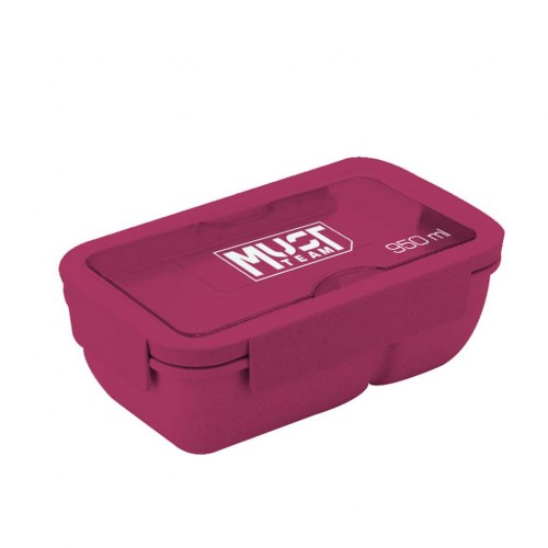 MUST ΦΑΓΗΤΟΔΟΧΕΙΟ 950ML PP ΠΛΑΣΤΙΚΟ ΜΕ ΚΟΥΤΑΛΙ ΚΑΙ ΠΙΡΟΥΝΙ 20,8Χ13Χ7,6CM  ΜΠΟΡΝΤΟ (585182)