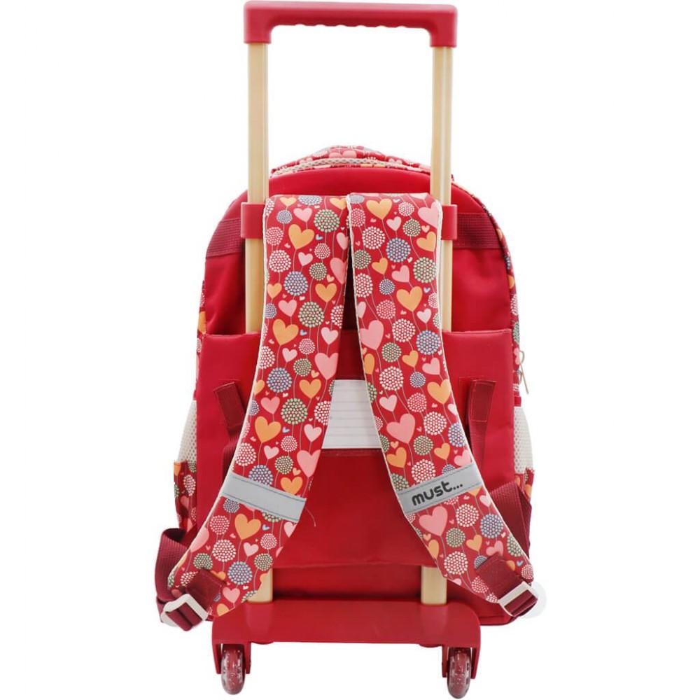 MUST TROLLEY ΔΗΜΟΤΙΚΟΥ 34X20X44 3ΘΗΚΕΣ RED HEART (585758)