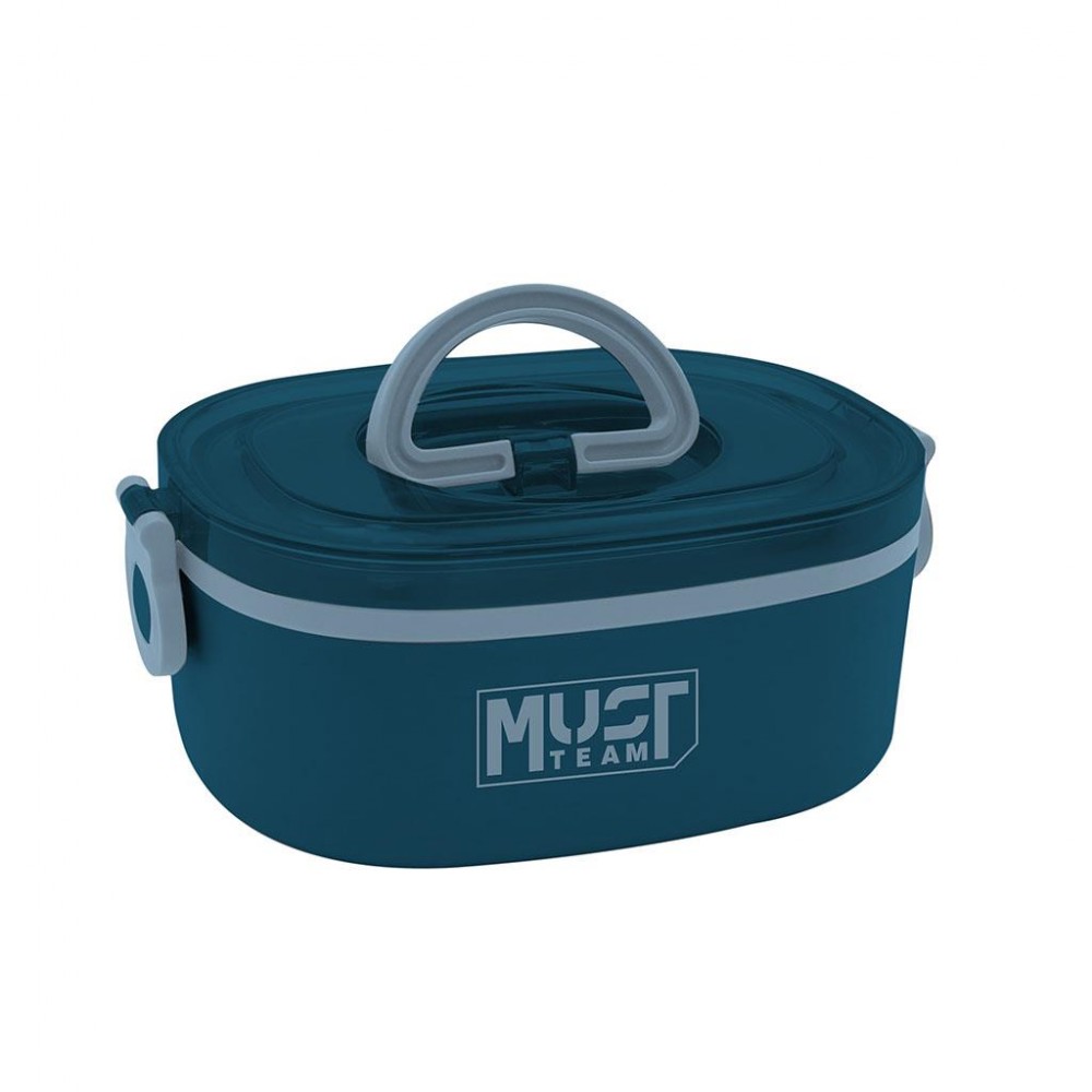 MUST ΦΑΓΗΤΟΔΟΧΕΙΟ 750ML 2 ΣΕ 1 ΑΝΟΞΕΙΔΩΤΟ ΜΕ ΠΙΡΟΥΝΙ-ΚΟΥΤΑΛΙ ΜΠΛΕ (585989)