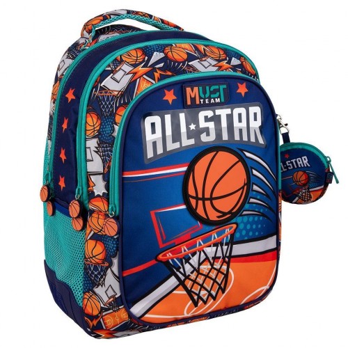 MUST ΣΑΚΙΔΙΟ ΔΗΜΟΤΙΚΟΥ 32X18X43 3ΘΗΚΕΣ BASKETBALL (586177)
