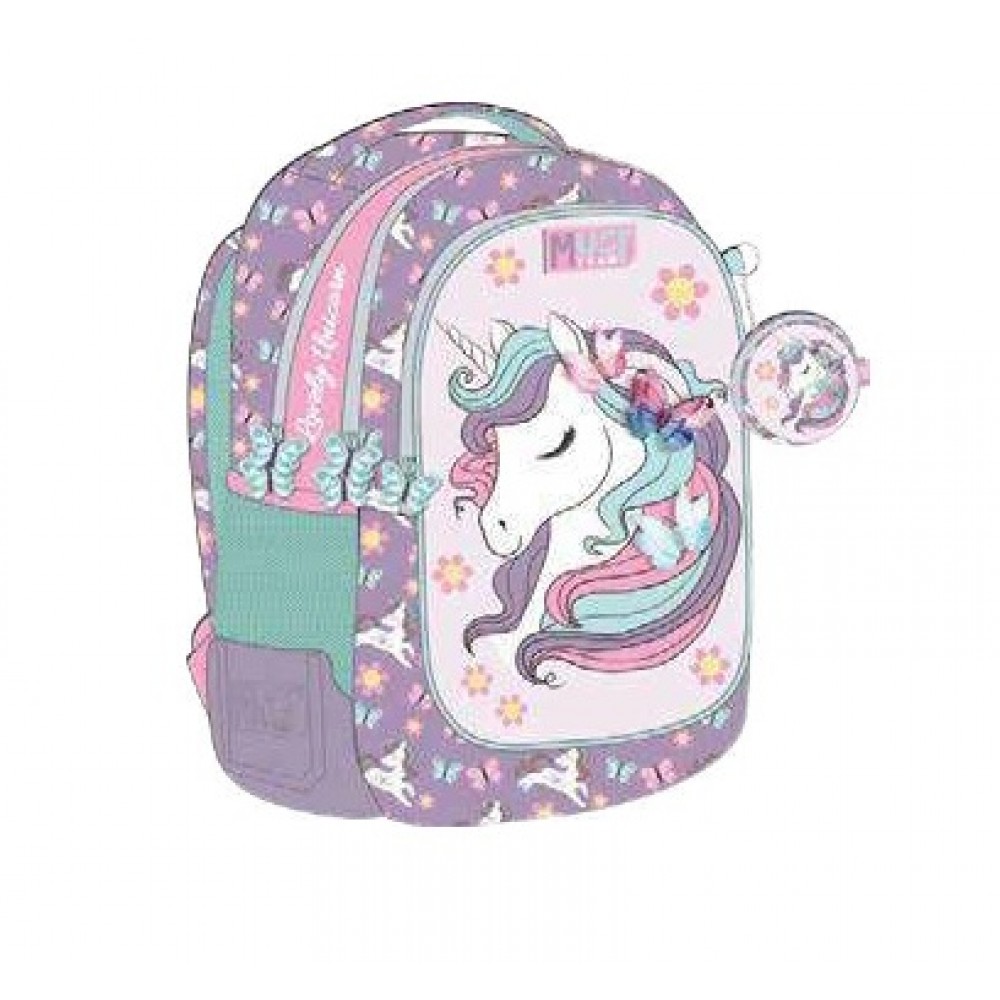 MUST ΣΑΚΙΔΙΟ ΔΗΜΟΤΙΚΟΥ 32X18X43 3ΘΗΚΕΣ LOVELY UNICORN (586281)