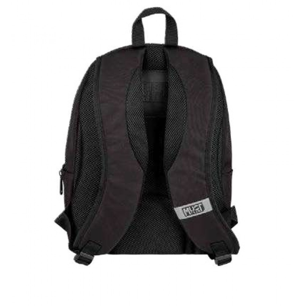 MUST ΣΑΚΙΔΙΟ MONOCHROME CLASSIC 32Χ19Χ42 2 ΚΕΝΤΡΙΚΕΣ ΘΗΚΕΣ ΜΑΥΡH ΜΕ ΓΚΡΙ (586398)