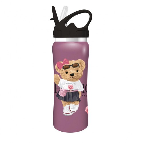 MUST TEAM ΠΑΓΟΥΡΙ ΑΝΟΞΕΙΔΩΤΟ 500ML ΜΕ ΚΑΛΑΜΑΚΙ 6,8Χ22,5EK ΑΡΚΟΥΔΑΚΙ (586443)