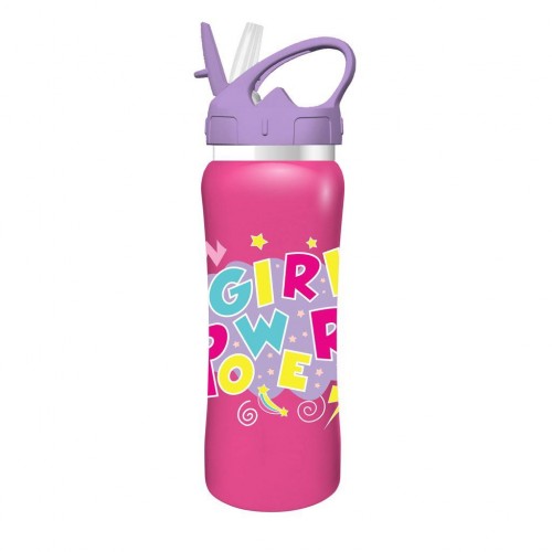 MUST TEAM ΠΑΓΟΥΡΙ ΑΝΟΞΕΙΔΩΤΟ 500ML ΜΕ ΚΑΛΑΜΑΚΙ 6,8Χ22,5EK GIRL POWER (586443)