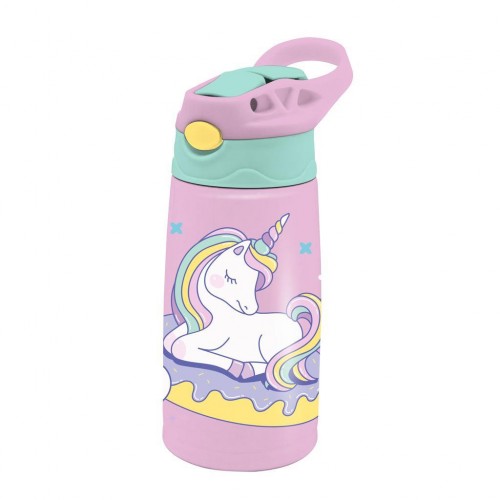 MUST TEAM ΠΑΓΟΥΡΙ ΑΝΟΞΕΙΔΩΤΟ ΘΕΡΜΟΣ 400ML ΜΕ ΚΑΛΑΜΑΚΙ 7,2X19,3ΕΚ Μονόκερος (586453)