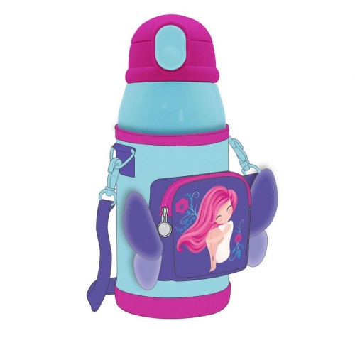 MUST TEAM ΠΑΓΟΥΡΙ ΑΝΟΞΕΙΔΩΤΟ ΘΕΡΜΟΣ 500ML ΜΕ ΘΗΚΗ & ΚΑΛΑΜΑΚΙ 21,5Χ8,5ΕΚ ΚΟΡΙΤΣΙ ΠΕΤΑΛΟΥΔΑ (586455)
