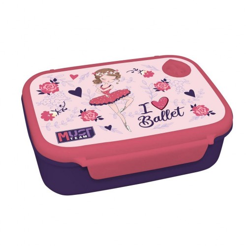 MUST ΦΑΓΗΤΟΔΟΧΕΙΟ 800ML PP ΠΛΑΣΤΙΚΟ 18Χ13X6CM I LOVE BALLET (586473)