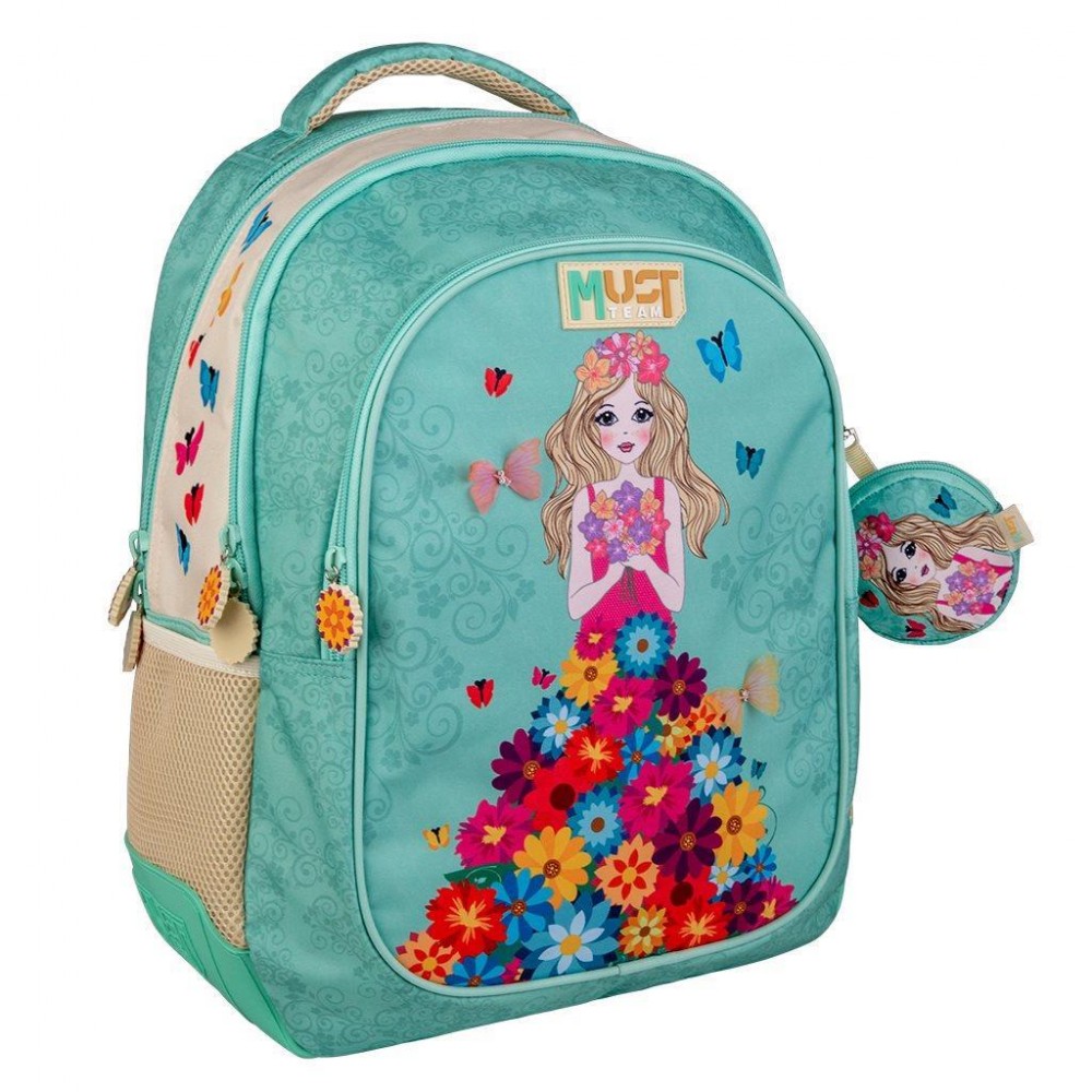 MUST ΣΑΚΙΔΙΟ ΔΗΜΟΤΙΚΟΥ 32X18X43 3ΘΗΚΕΣ FLOWER DRESS (586782)