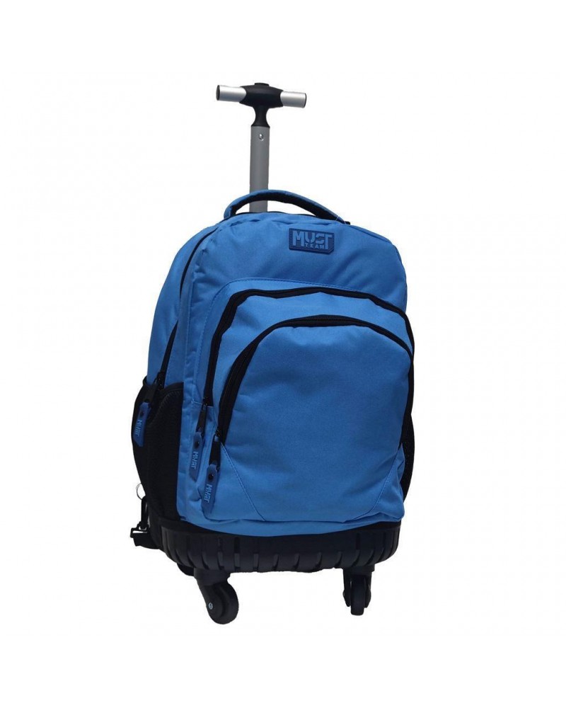 MUST TEAM TROLLEY ΣΧΟΛΙΚΟ 31X24X45 3ΘΗΚΕΣ ΜΟΝΟ ΧΕΡΟΥΛΙ & 4 ΡΟΔΕΣ ΜΠΛΕ (586853)
