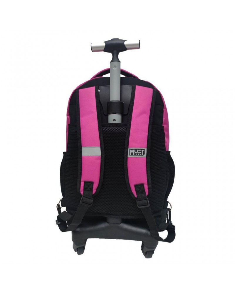 MUST TEAM TROLLEY ΣΧΟΛΙΚΟ 31X24X45 3ΘΗΚΕΣ ΜΟΝΟ ΧΕΡΟΥΛΙ & 4 ΡΟΔΕΣ ΡΟΖ (586854)