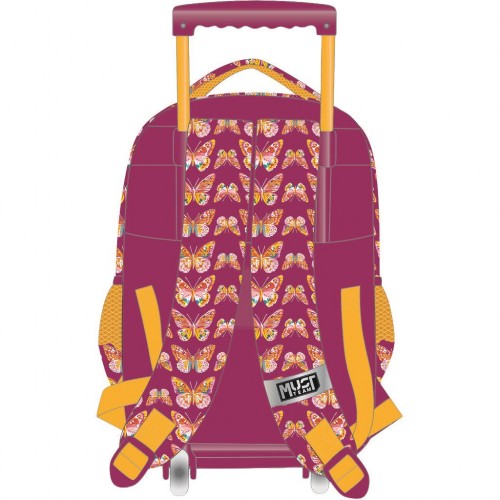 MUST TEAM TROLLEY ΣΧΟΛΙΚΟ 34Χ20Χ44ΕΚ 3ΘΗΚΕΣ BUTTERFLY FOLLOW YOUR DREAMS (587217)