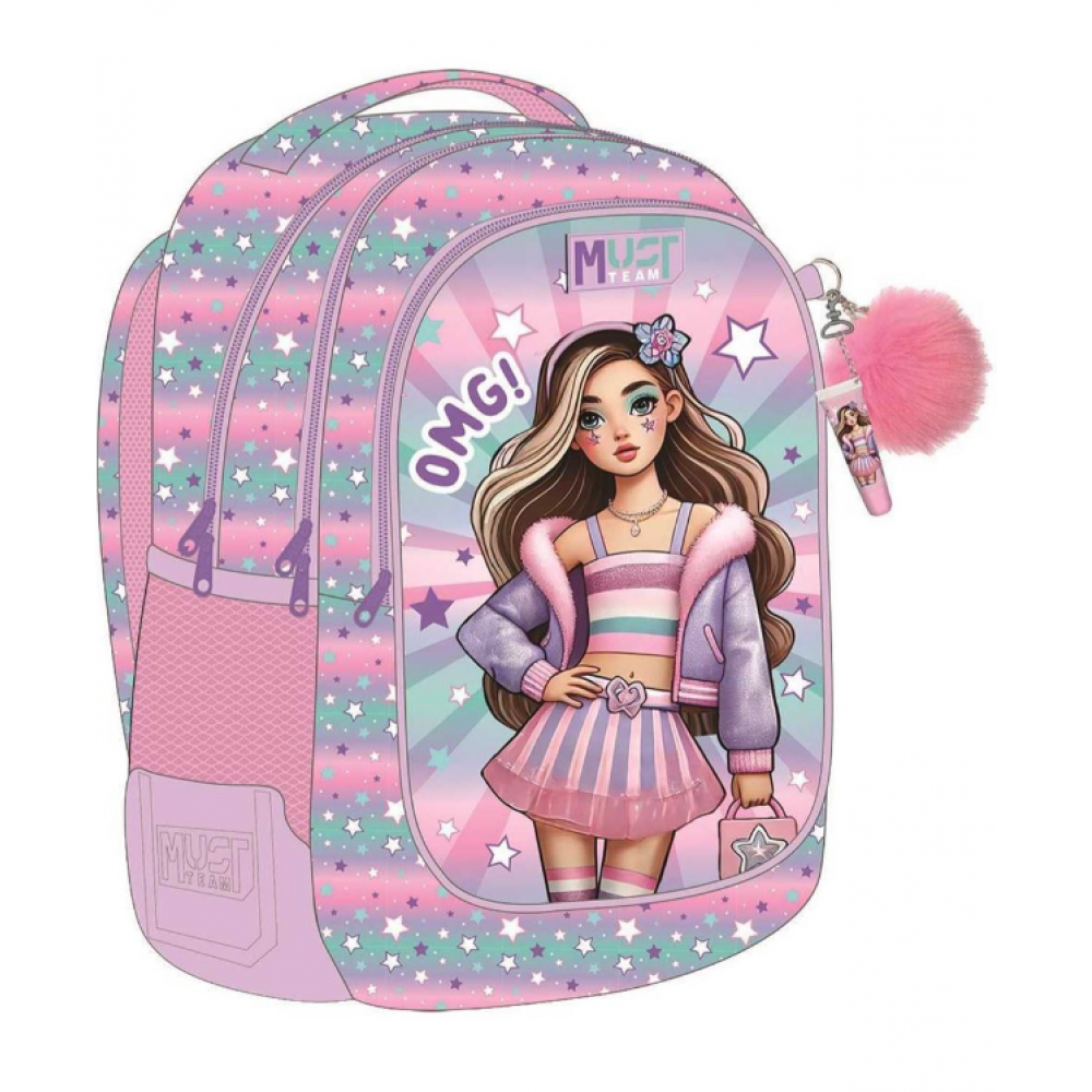 MUST TEAM ΣΑΚΙΔΙΟ ΣΧΟΛΙΚΟ 32Χ18Χ43ΕΚ 3ΘΗΚΕΣ FASHION GIRL (587226)