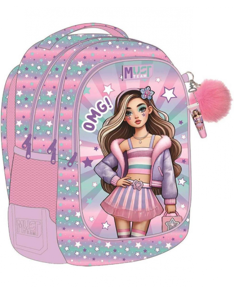 MUST TEAM ΣΑΚΙΔΙΟ ΣΧΟΛΙΚΟ 32Χ18Χ43ΕΚ 3ΘΗΚΕΣ FASHION GIRL (587226)