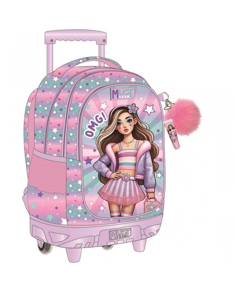 MUST TEAM TROLLEY ΣΧΟΛΙΚΟ 34Χ20Χ44ΕΚ 3ΘΗΚΕΣ FASHION GIRL (587227)