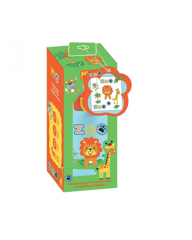 MUST ΠΑΓΟΥΡΙ ΑΝΟΞΕΙΔΩΤΟ ΘΕΡΜΟΣ 450ML ΜΕ ΚΑΛΑΜΑΚΙ & ΑΥΤΟΚΟΛΛΗΤΑ 18,5Χ7,5ΕΚ ΛΙΟΝΤΑΡΑΚΙ (587473)