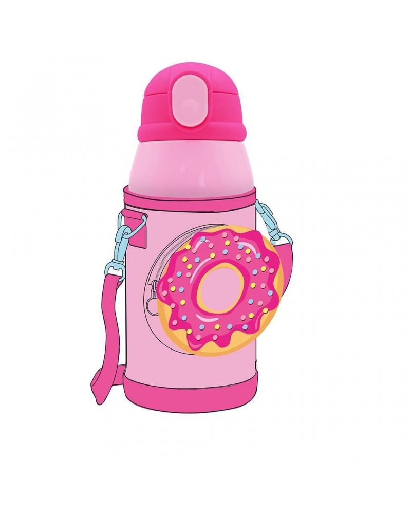 MUST TEAM CUPCAKE ΠΑΓΟΥΡΙ ΑΝΟΞΕΙΔΩΤΟ ΘΕΡΜΟΣ 500ML ΜΕ ΘΗΚΗ & ΚΑΛΑΜΑΚΙ 21,5Χ8,5ΕΚ (587492)