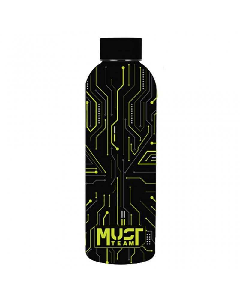 MUST TEAM ΠΑΓΟΥΡΙ ΘΕΡΜΟΣ 500ML ΑΝΟΞΕΙΔΩΤΟ 7,4Χ22,2CM ΜΑΥΡΟ TECH ΠΡΑΣΙΝΟ (587502)