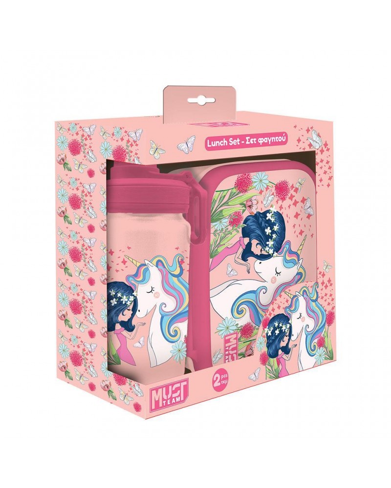 MUST TEAM UNICORN GIRL ΣΕΤ ΦΑΓΗΤΟΔΟΧΕΙΟ PP 800ML & ΠΑΓΟΥΡΙ ΑΛΟΥΜΙΝΙΟΥ 500ML (587512)