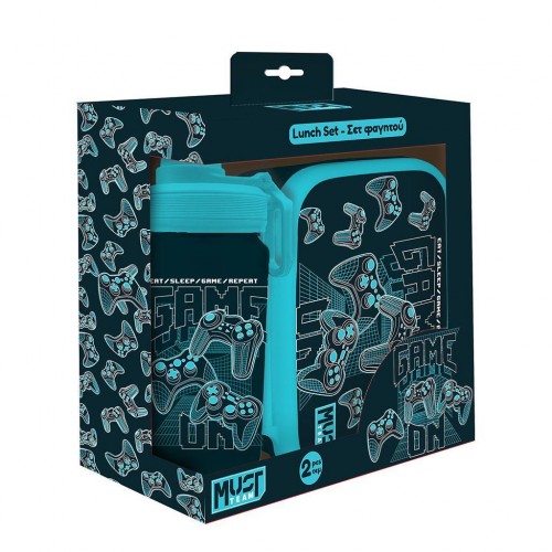 MUST TEAM ΦΑΓΗΤΟΔΟΧΕΙΟ PP 800ML & ΠΑΓΟΥΡΙ ΑΛΟΥΜΙΝΙΟΥ 500ML ΣΕΤ GAMER (587513)