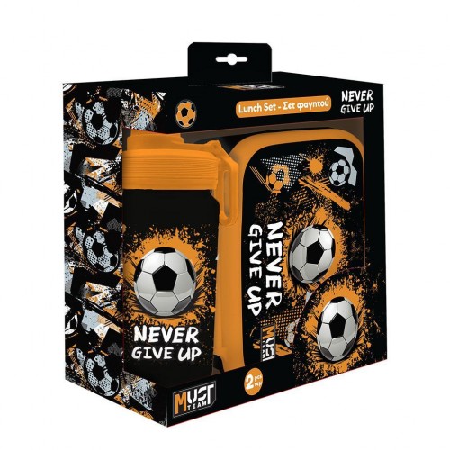 MUST TEAM ΣΕΤ NEVER GIVE UP ΦΑΓΗΤΟΔΟΧΕΙΟ PP 800ML & ΠΑΓΟΥΡΙ ΑΛΟΥΜΙΝΙΟΥ 500ML (587514)