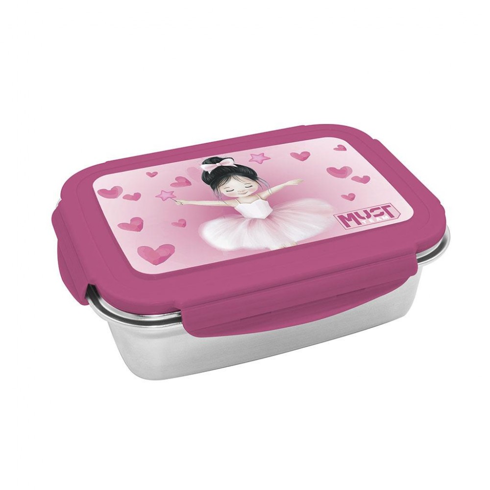 MUST TEAM ΦΑΓΗΤΟΔΟΧΕΙΟ ΑΝΟΞΕΙΔΩΤΟ 900ML 20,5Χ14,5Χ6ΕΚ BALLERINA (587524)