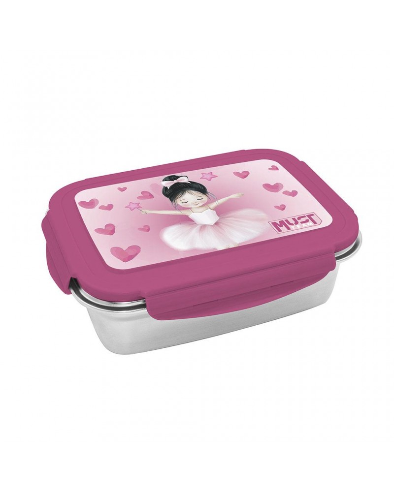 MUST TEAM ΦΑΓΗΤΟΔΟΧΕΙΟ ΑΝΟΞΕΙΔΩΤΟ 900ML 20,5Χ14,5Χ6ΕΚ BALLERINA (587524)
