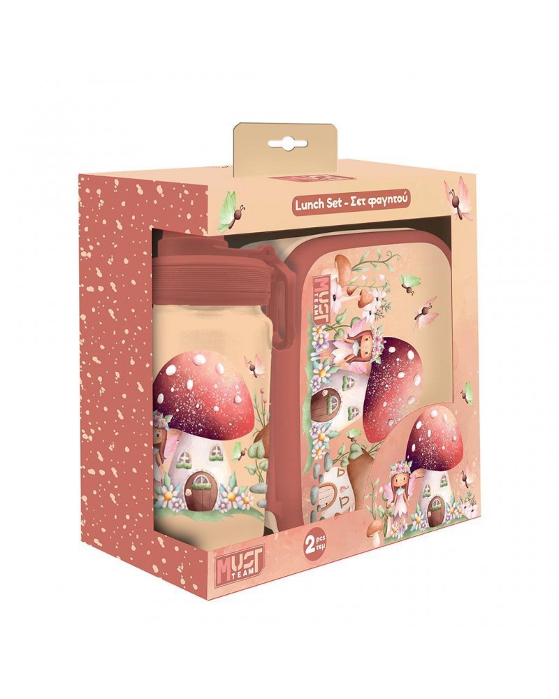 MUST TEAM ROMANTIC FAIRY ΣΕΤ ΦΑΓΗΤΟΔΟΧΕΙΟ PP 800ML & ΠΑΓΟΥΡΙ ΑΛΟΥΜΙΝΙΟΥ 500ML (587560)