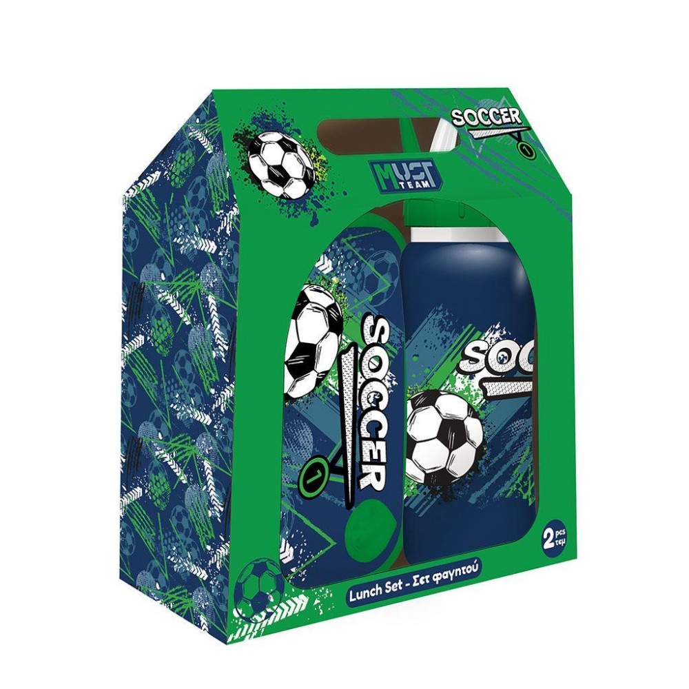 MUST TEAM ΣΕΤ ΦΑΓΗΤΟΥ SOCCER ΦΑΓΗΤΟΔΟΧΕΊΟ PP 800ML & ΠΑΓΟΎΡΙ ΑΝΟΞΕΊΔΩΤΟ 500ML (587572)