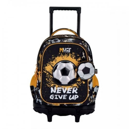 MUST TEAM TROLLEY ΣΧΟΛΙΚΟ 34Χ20Χ44ΕΚ 3ΘΗΚΕΣ NEVER GIVE UP (587671)