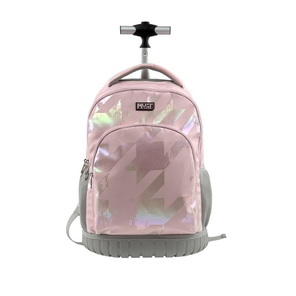 MUST TEAM TROLLEY ΣΧΟΛΙΚΟ 31Χ22Χ45ΕΚ 3ΘΗΚΕΣ HOLOGRAM ΡΟΖ (587713)